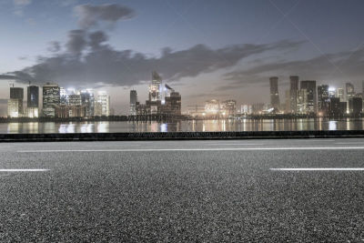 杭州,都市风景,沥青,路,黄昏,自然美,天空,美,水平画幅,夜晚