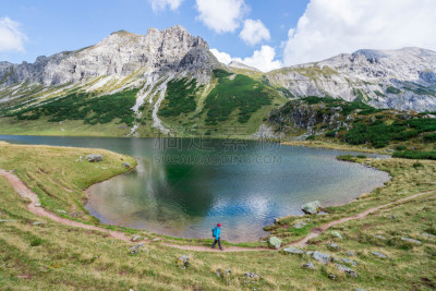 湖,山脉,风景,全景,水,地形,蓝色,山,自然美