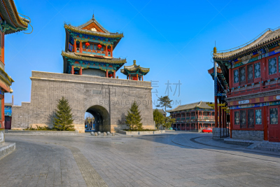 河北省,古老的,河北精神号,秦皇岛,山口,纪念碑,水平画幅,墙,户外