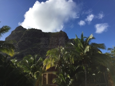 格罗斯莫尔半岛,毛里求斯,热带气候,风景,世界遗产,图像,印度洋,无人,旅游目的地,棕榈树
