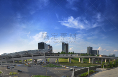 地铁站,角度,费郡,高架铁路铁轨,风景线拱,维吉尼亚,现代时期,工程,美国,天空