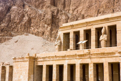 Hatchepsut Temple. The Tombs of the Nobles, located on the West Bank’s cliffs used to be where Elephantine island’s governors. Egypt, Africa.
