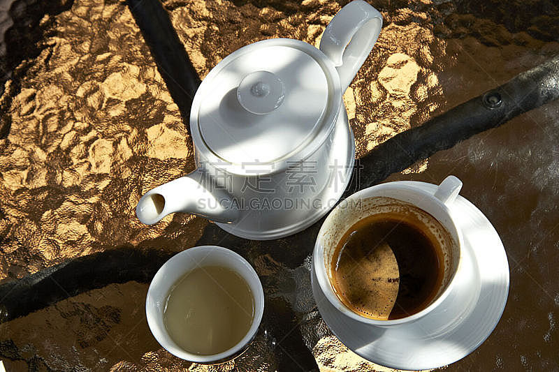 咖啡杯,褐色,芳香的,水平画幅,无人,茶碟,早晨,饮料,特写,咖啡