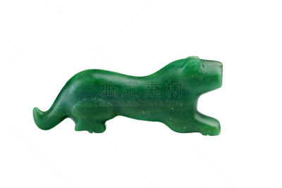软玉,虎,贵重宝石,远古的,珠子,白色背景,分离着色,保险,美,缅甸
