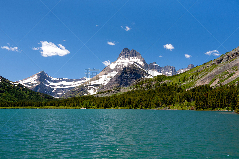 蒙大拿州,山,阿根廷冰川国家公园,斯威夫特卡伦特湖,朝阳大道,美国冰河国际公园,自然,水,天空,水平画幅