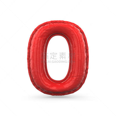 数字0,三维图形,红色,气球,数字,充气品,分离着色,英语,单词,背景分离