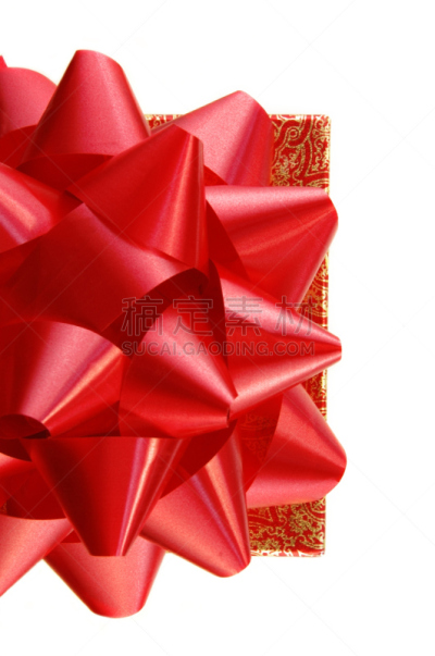 红色,蝴蝶结,盒子,礼物,生日,白色背景,包装纸,垂直画幅,艾滋病警示丝带,图像