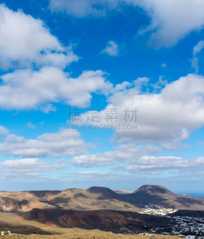 兰萨罗特岛,地形,金丝雀,岛,西班牙,自然美,垂直画幅,天空,无人,古老的