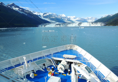 冰河,阿拉斯加,船,哈佛,学院峡湾,水,天空,水平画幅,雪,无人