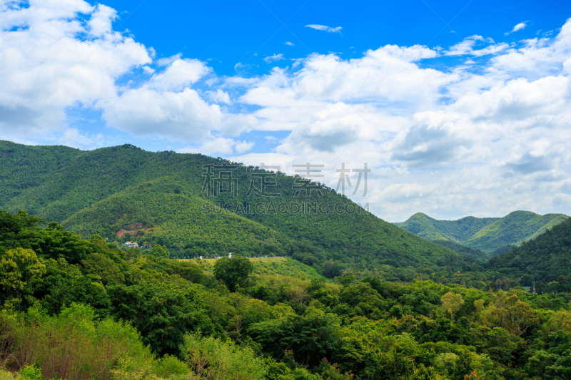 泰国,山,白昼,海防,水平画幅,无人,热带雨林,户外,草,中长距离