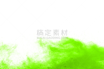 云景,涂料,胡里节,绿色,色彩鲜艳,白色背景,灰尘,粉末状雪,职业,冻结的