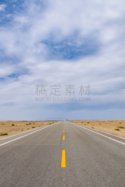 中国,甘肃省,敦煌,地平线,路,戈壁滩,被抛弃的,空的,安静,西北