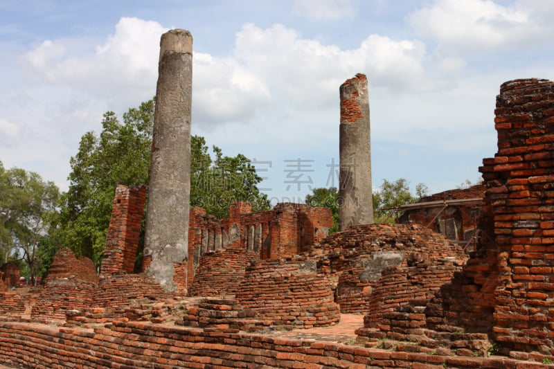 大城,帕西桑波特寺院,地名,水平画幅,建筑,无人,僧院,泰国,佛塔,佛教