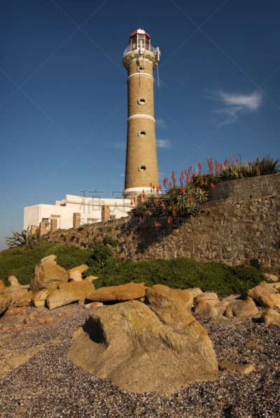 灯塔楼,海滩,垂直画幅,天空,punta del este,无人,乌拉圭,蓝色,约瑟夫,建筑外部