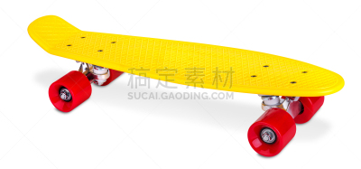 黄色,运动,一个物体,背景分离,塑胶,厚木板,现代,小的,休闲活动,城市