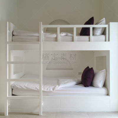 酒店,住宅房间,干净,高低床,木制,床,无人,房屋,方形画幅,泰国