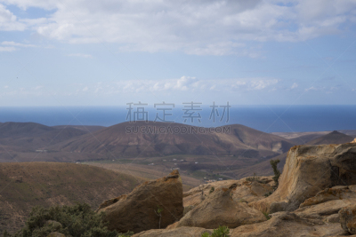 海洋,西班牙,山脉,风景,加那利群岛,富埃特文图拉岛,水平画幅,火山地形,大西洋群岛,旅行者