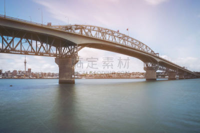 奥克兰,奥克兰海港大桥,新西兰,水,天空,新的,水平画幅,云,无人,海港
