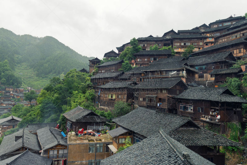 乡村,进口标志,留白,三江,水平画幅,高视角,无人,户外,乡村风格,顶部