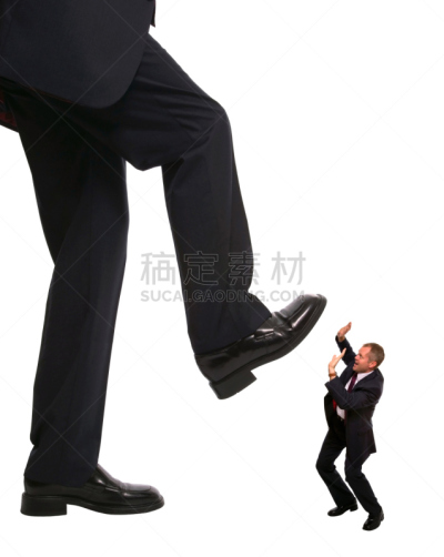 垂直画幅,领导能力,被欺负,职权,整体情况,巨大的,男商人,威胁,处罚