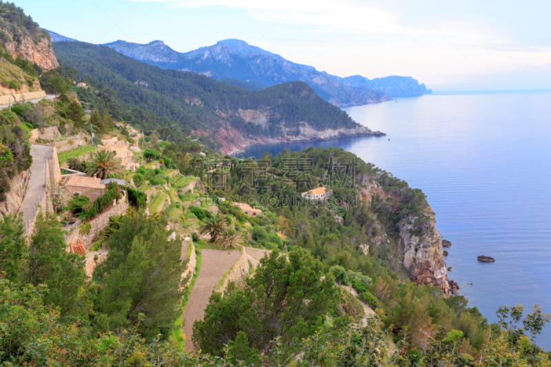 风景,马略卡,巴利阿里群岛,西班牙,海岸地形,海洋,sexton,欧洲,在上面,图像