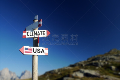气候,全球变暖,方向,两只动物,交通标志,唐纳德特朗普,京都协议书,稀缺,二氧化碳,环境