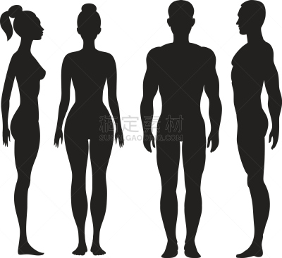 女人,男人,正面视角,侧面视角,女性形象,侧面像,健康保健,运动