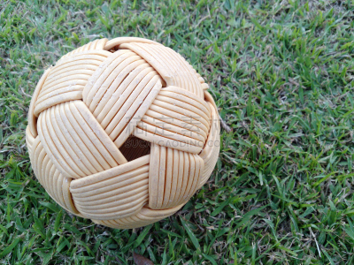 草,绿色,柳条,晚会,脚式排球,藤球,褐色,水平画幅,无人,马来西亚