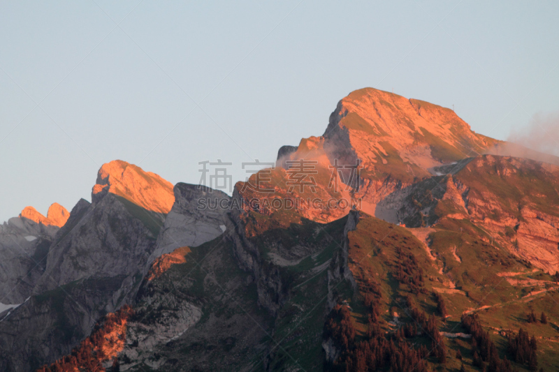 阿尔卑斯山脉,la clusaz,萨瓦,上萨瓦,天空,水平画幅,夜晚,雪,无人,草原