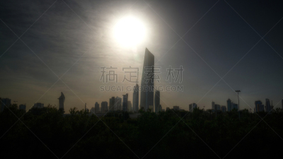 都市风景,科威特,在下面,太阳,科威特市,天空,美,未来,水平画幅,无人