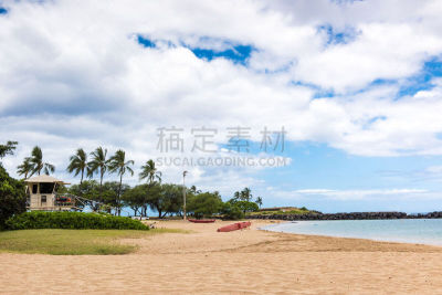 瓦安娜海岸,瓦胡岛,公园,海滩,夏威夷,海湾,马库雷亚海滩,美国,旅游目的地,水平画幅