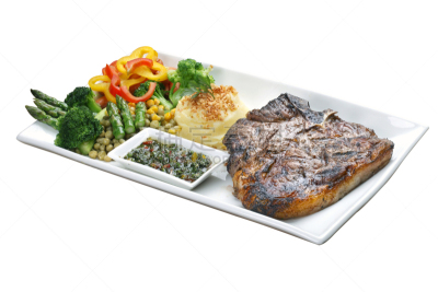 t骨牛排,招牌牛排,阿伯丁安格斯牛,大理石状肉,腰肉,嫩里脊排,格子烤肉,水平画幅,膳食,西红柿