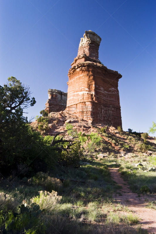 峡谷,帕洛杜罗峡谷州立公园,灯塔楼,垂直画幅,天空,公园,无人,户外,孤峰群,刺柏属丛木