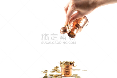 铜,概念,大桶,与众不同,储蓄,水平画幅,银行,垒起,金属,特写