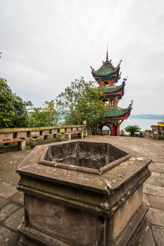 风景,宝塔,乡村,兰若殿,长江,重庆,垂直画幅,山,无人,古典式