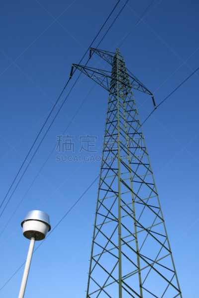 电力线,洛杉矶,街道,天线引入线,电力电缆,电缆,垂直画幅,天空,能源,无人