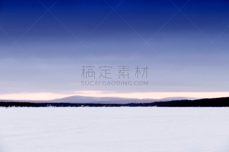 雪,瑞属拉普兰,冬天,地形,基律纳,天空,留白,水平画幅,无人,户外