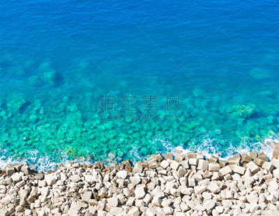 海滩,风景,沙砾,在上面,水,特雷米蒂群岛,水平画幅,岩石,无人,蓝色