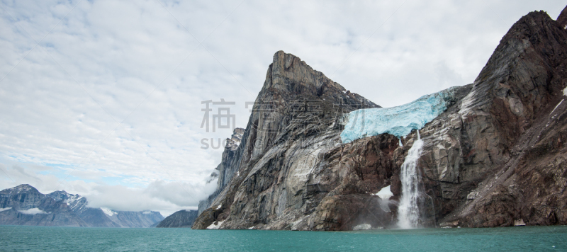 巴芬岛,自然,水,野生动物,水平画幅,云,地形,雪,无人,全景
