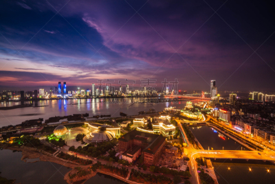 城市,南昌市,江西省,血流动,道路工程,水平画幅,夜晚,努力,交通,曙暮光