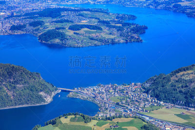 卢塞恩湖,山,风景,瓦尔登广州,瑞士阿尔卑斯山,水,水平画幅,地形,景观设计,无人