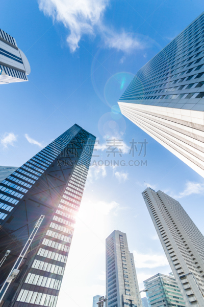 都市风光,垂直画幅,新宿区,商业金融和工业,摩天大楼,光,户外,高大的,城市,商务