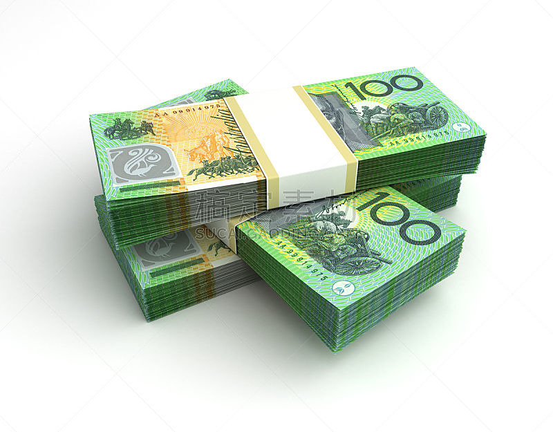 商务,澳元,背景分离,帐单,堆,银行,股市和交易所,澳大利亚,三维图形,绘画插图