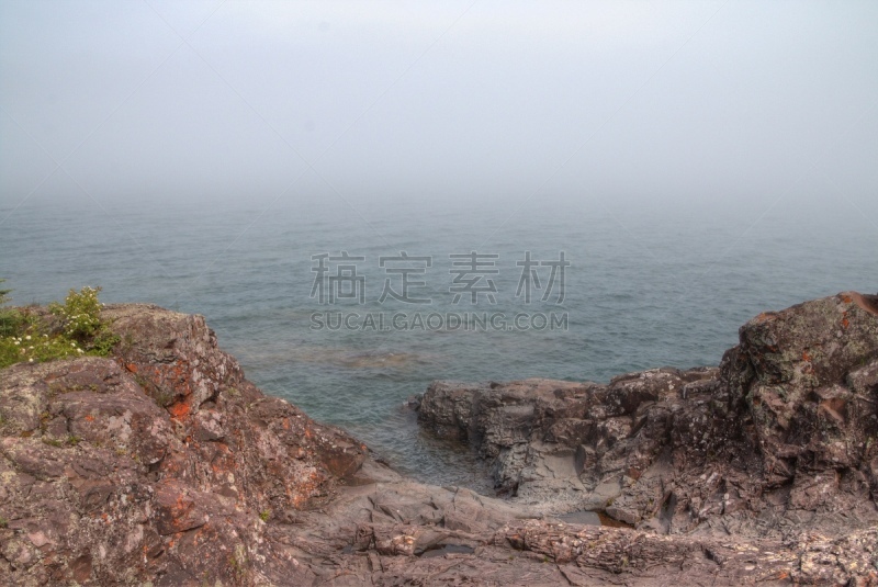 海滩,明尼苏达,苏必利尔湖,埃格特海滩,银色,海湾,水,天空,美,水平画幅