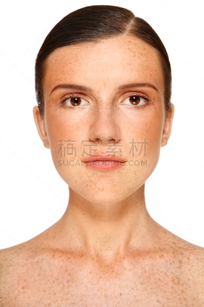 雀斑,女孩,垂直画幅,晒黑,美,衰老过程,美人,看,彩色图片,美容