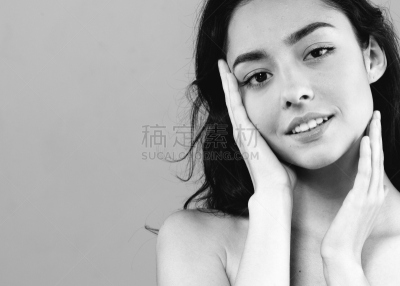 美,干净,完美,人的脸部,清新,女人,肖像,皮肤,美容