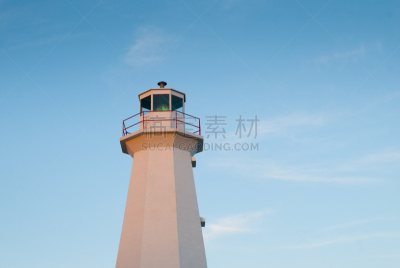 峰角灯塔,阿瓦隆半岛,斯必尔角,圣约翰,纽芬兰省,水,天空,水平画幅,无人,大西洋