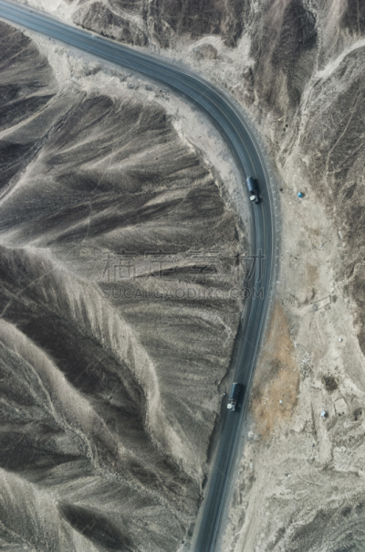 纳斯卡城,卡车,沙漠,秘鲁,垂直画幅,沙子,拖车,主干路,玻利维亚安迪斯山脉,交通
