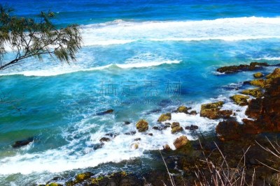 风景,海滩,水平画幅,无人,海景,户外,阳光海岸,库拉姆海滩,摄影