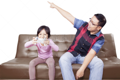 停止手势,儿童,父亲,游戏,拉美人和西班牙裔人,水平画幅,进行中,马来西亚人,男性,日本人